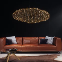 By Rydéns Hayden LED-Hängeleuchte, gold, 115 cm