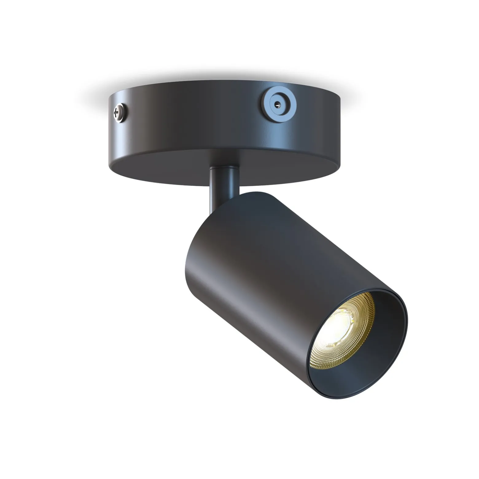 Calex GU10-Deckenspot, schwarz, Ø 10 cm, 1-flammig, Metall