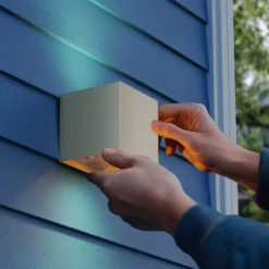 Calex LED-Akku-Sensor-Außenwandlampe Volterra, sand, IP44