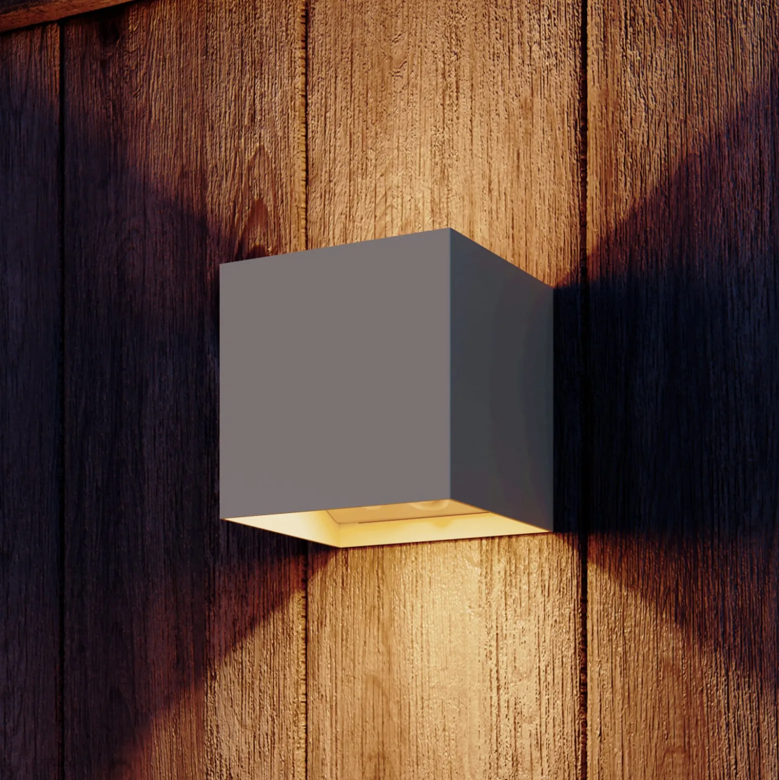 Calex LED-Akku-Sensor-Außenwandlampe Volterra, sand, IP44