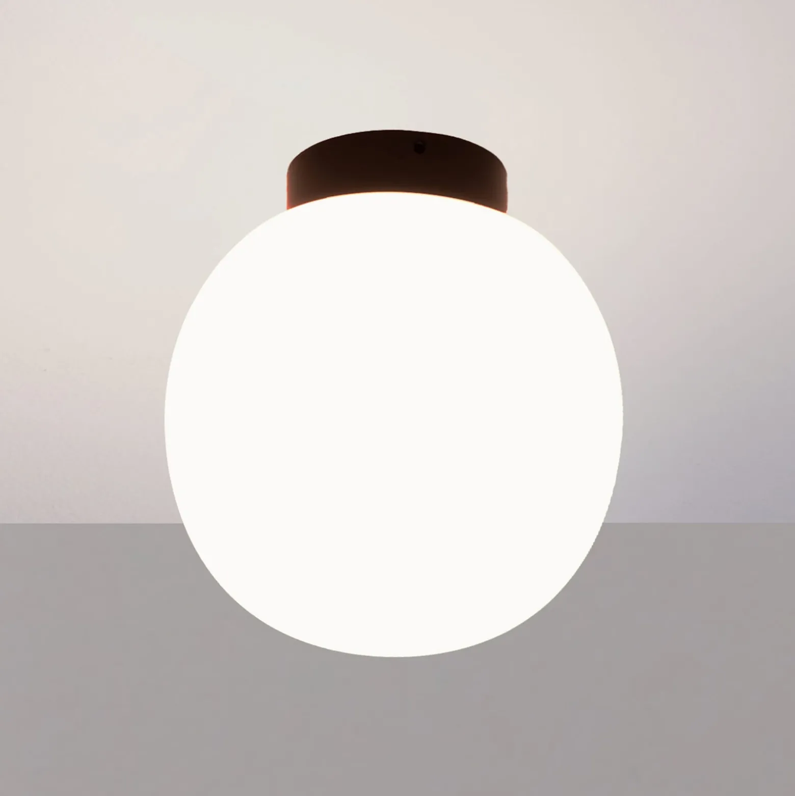Casablanca Deckenlampe Acai, weiß/schwarz, Glas, 16 cm, E27