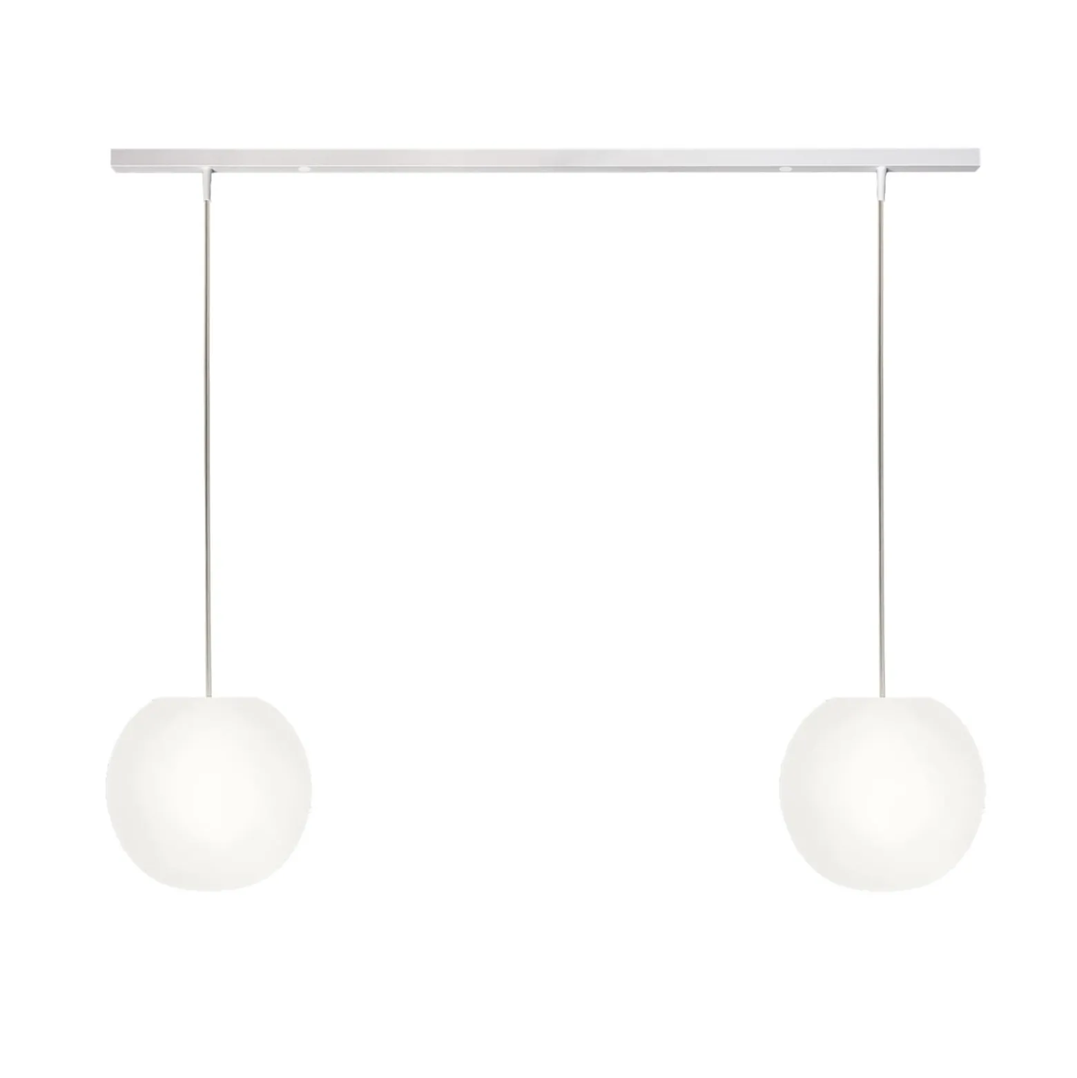 Casablanca Hängelampe Acai, weiß, lang, 2-flg., Ø 21 cm, E27