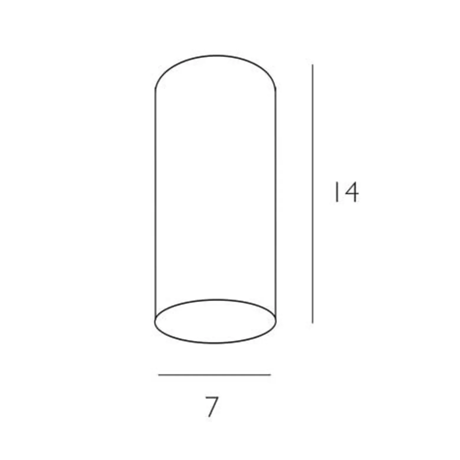 Casablanca Tube Deckenleuchte, Ø 7 cm, E14-Fassung