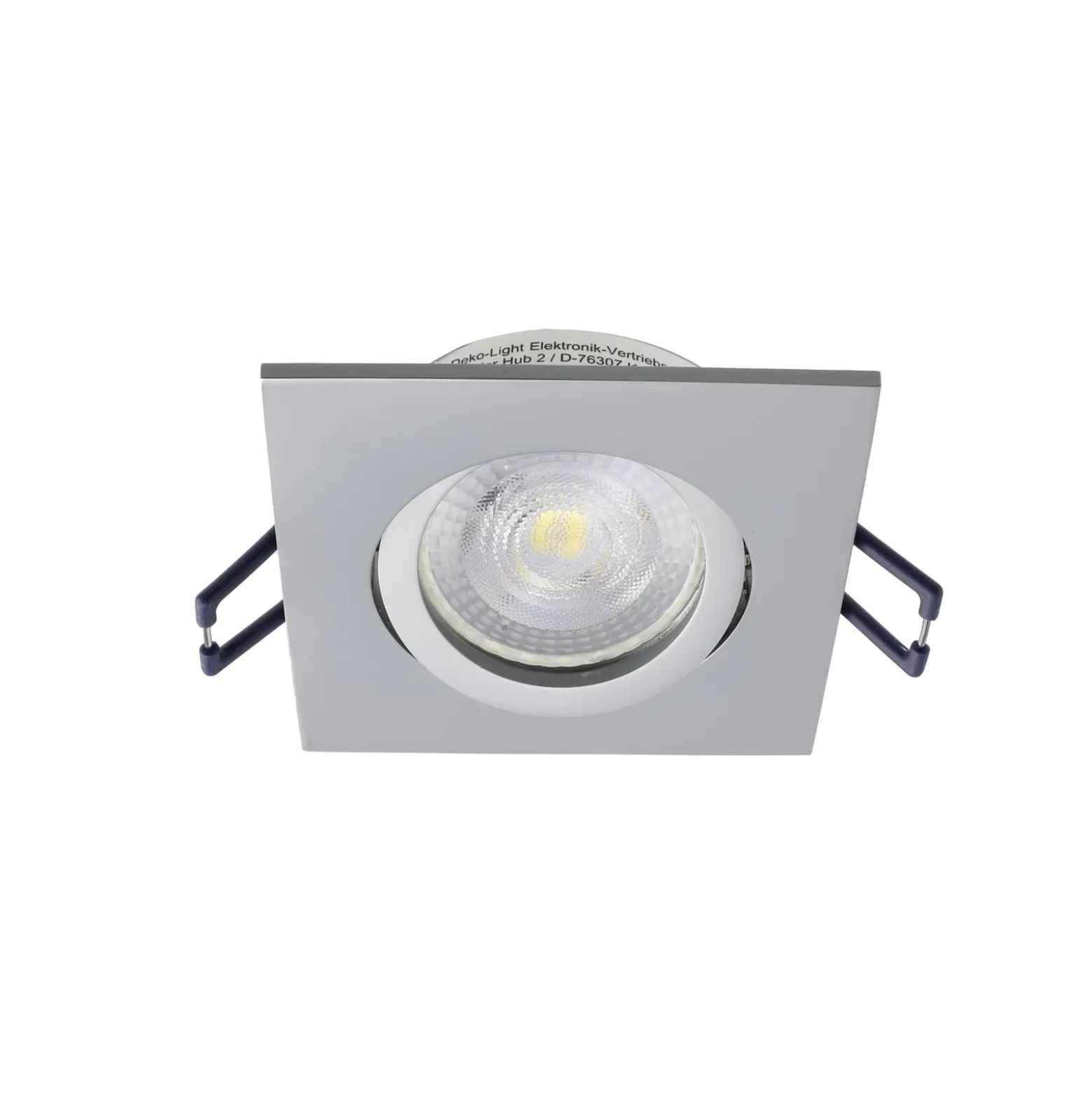 Deckeneinbaulampe Samsola, aluminiumfarben, 9 x 9 cm, Metall