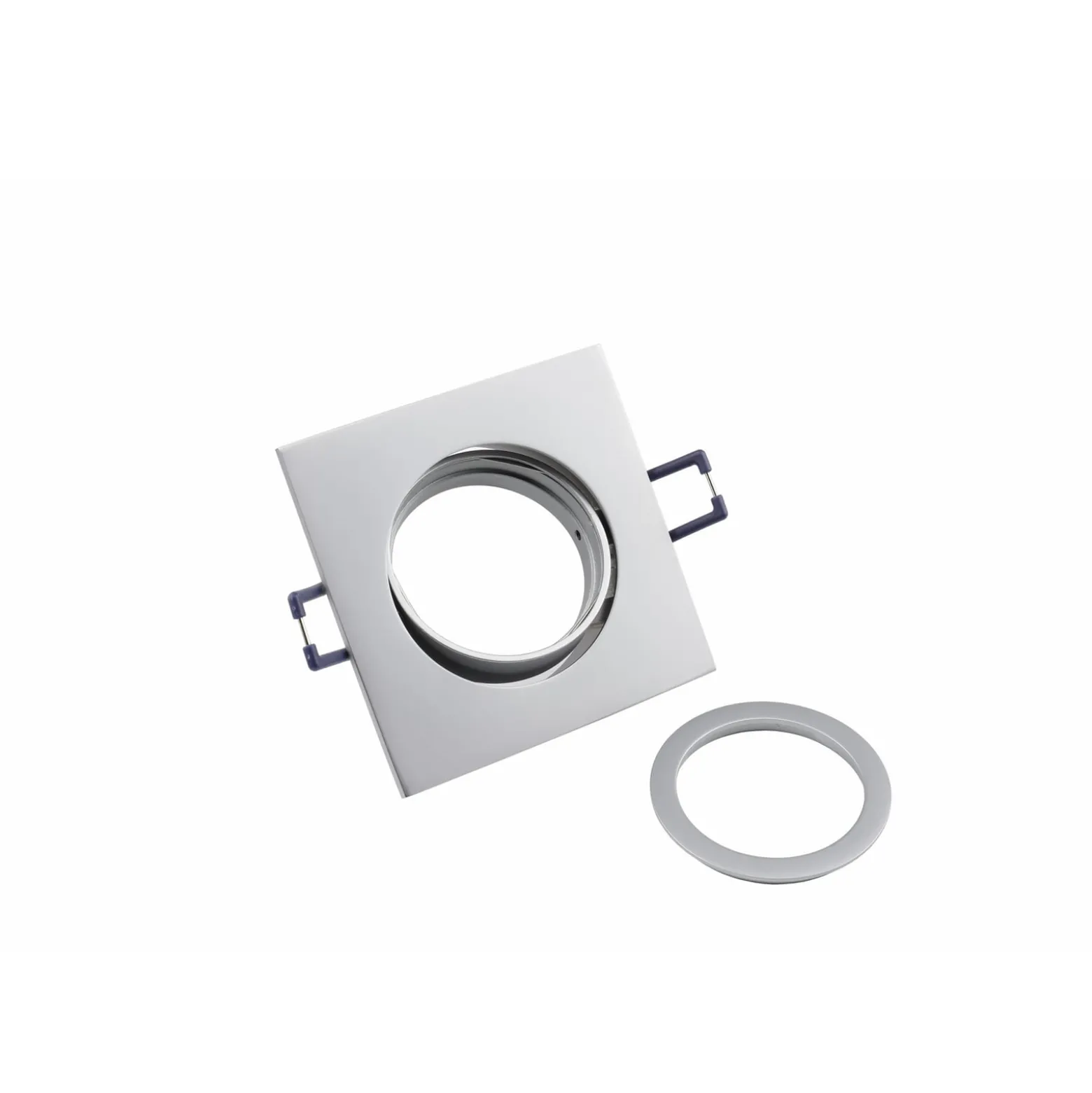 Deckeneinbaulampe Samsola, aluminiumfarben, 9 x 9 cm, Metall