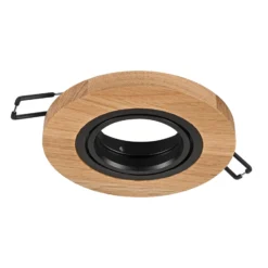Deckeneinbauleuchte Tobby, Ø 11,5 cm, Eichenholz, GU10