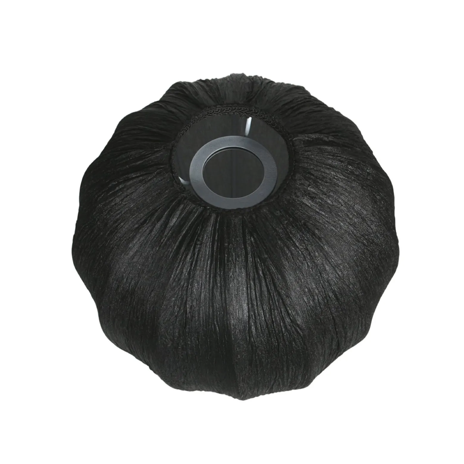 Deckenlampe Bloeba, schwarz, Ø 25 cm, Leinen/Metall