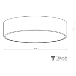 Deckenlampe Cleo 400, Ø 40 cm grau