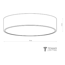 Deckenlampe Cleo 300, grau, Sensor, IP20, Ø 30 cm, Metall