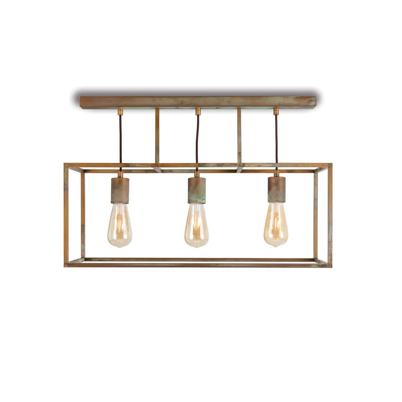 Deckenlampe Cubic³ 3384 dreiflammig messing antik
