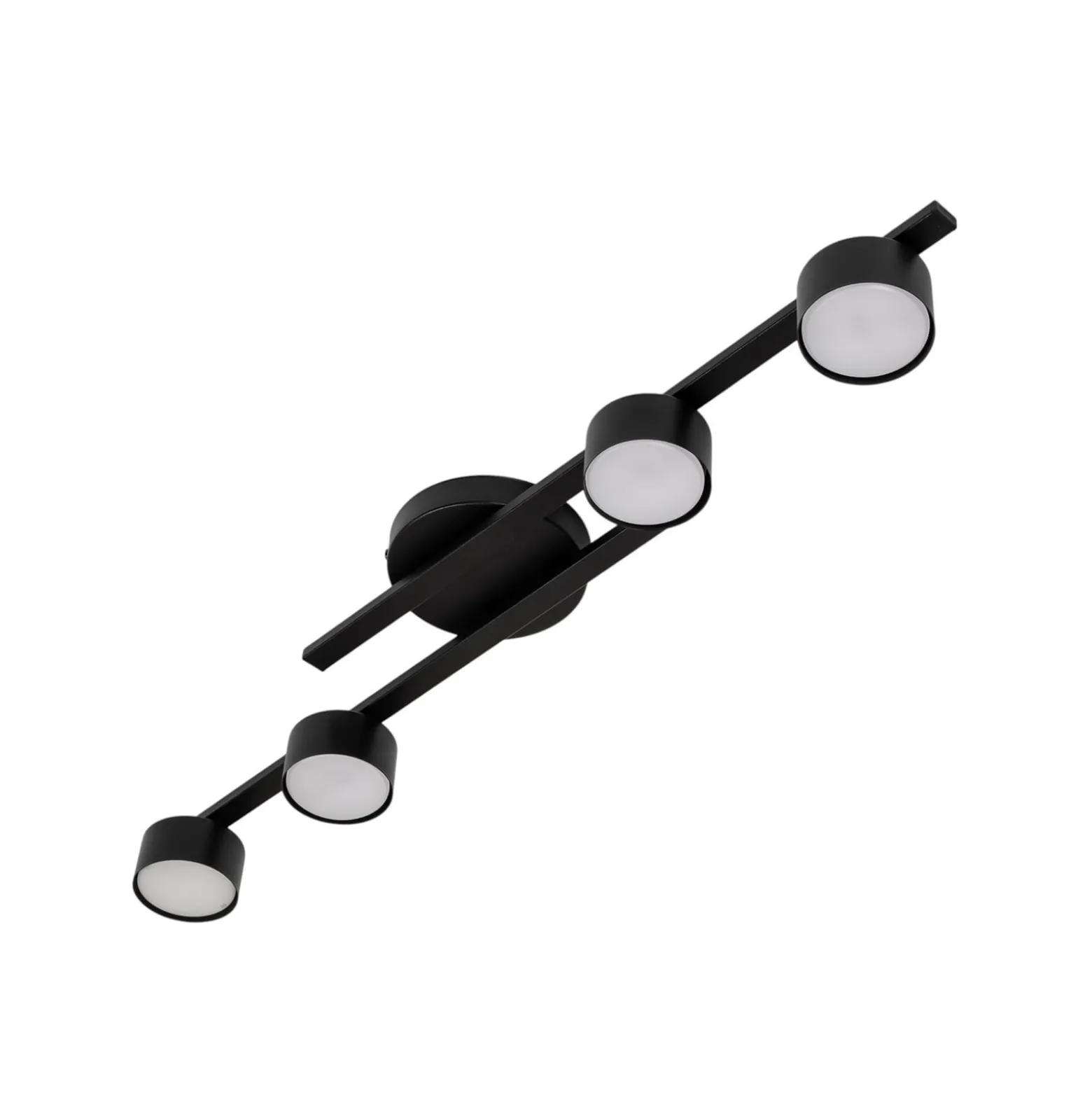 Deckenlampe Fragment, schwarz, Länge 86 cm, Metall, 4-flg.