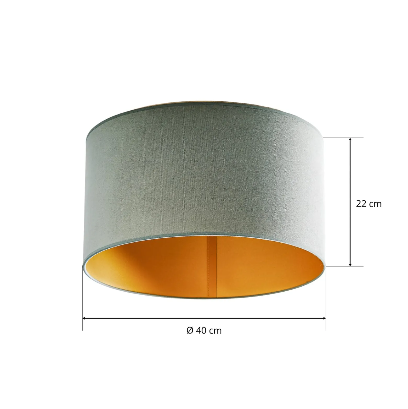 Deckenlampe Golden Roller Ø 40cm mintgrün/gold