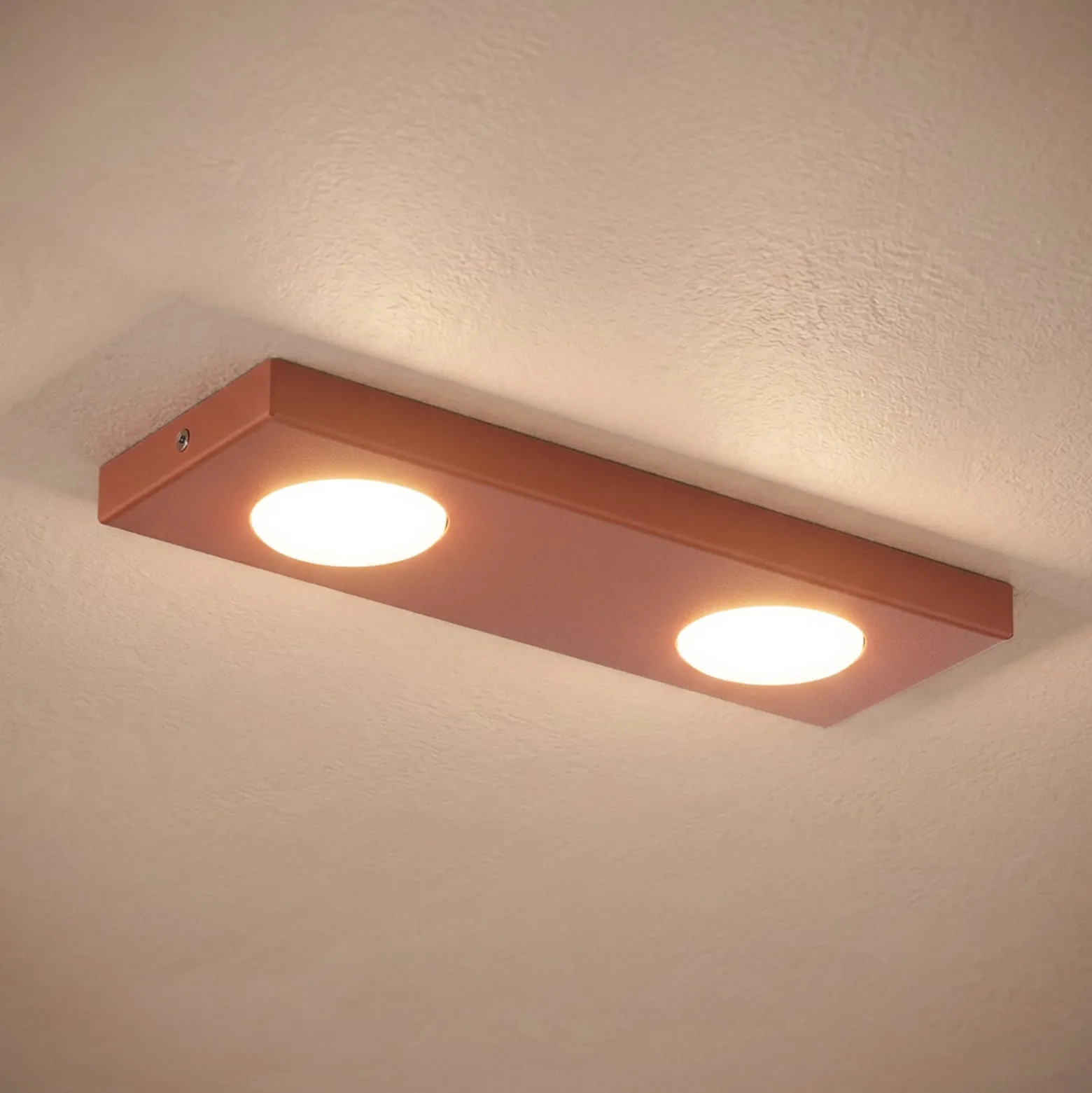 Deckenlampe Hero, rot, 2fl., 35 x 12 cm, Metall, GX53