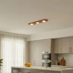 Deckenlampe Hero, rot, 55 x 12 cm, 3-fl., Metall, GX53