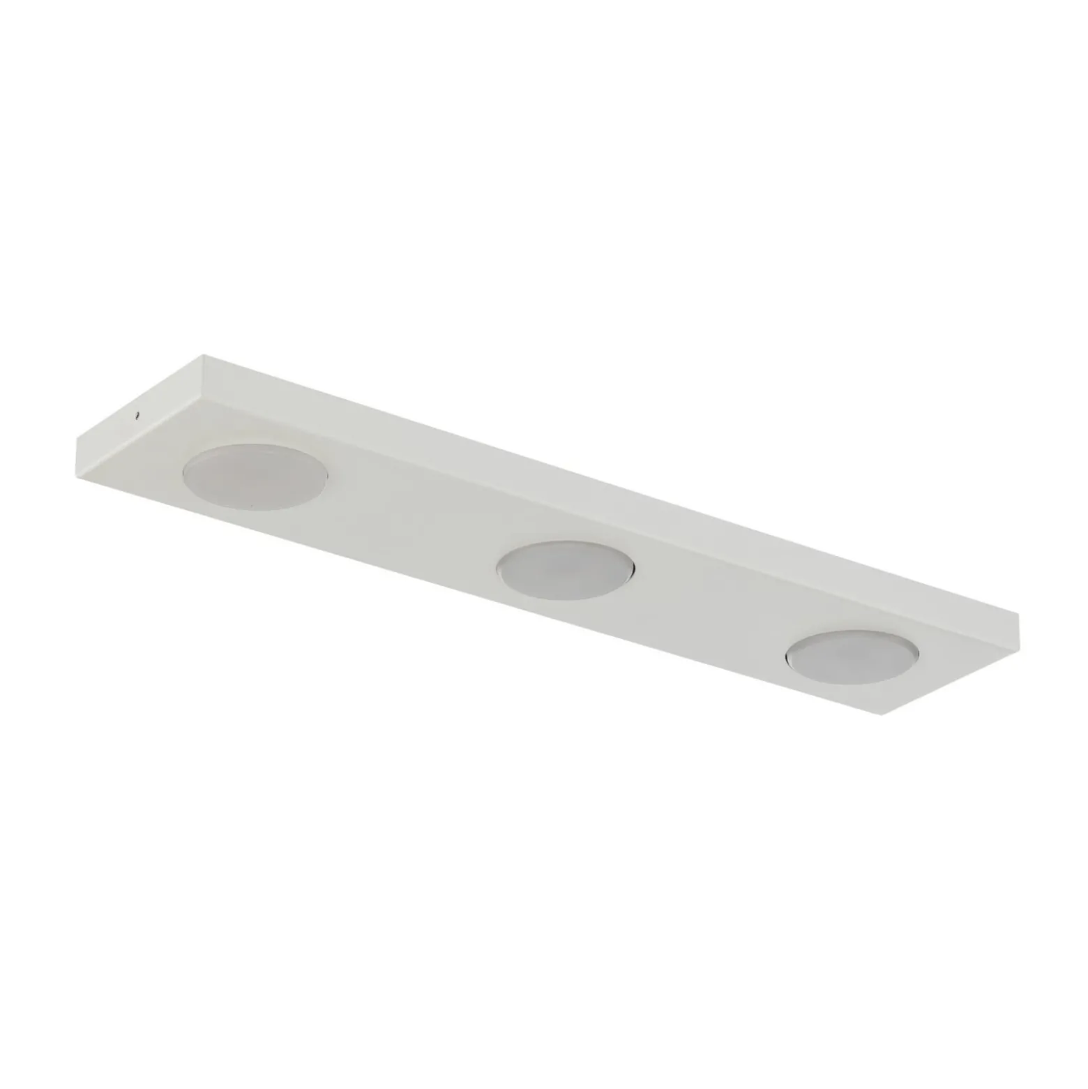 Deckenlampe Hero, weiß, 55 x 12 cm, 3-fl., Metall, GX53