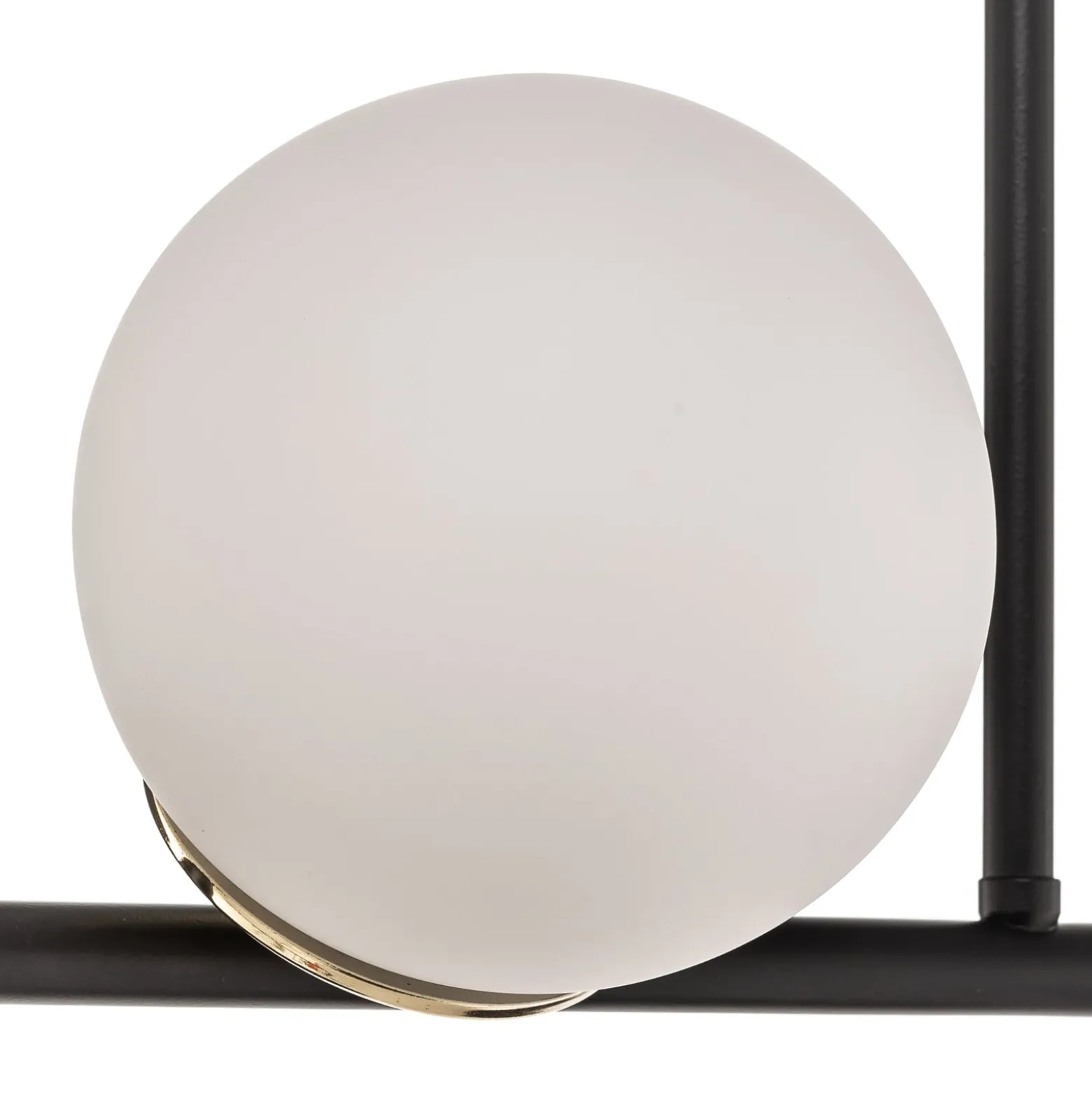 Deckenlampe Kiba, schwarz/gold, vierflammig