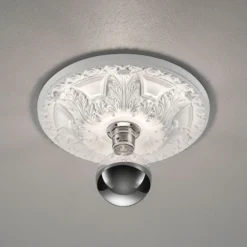 Deckenlampe Lilly, Gips, Stuckoptik Ø 30 cm