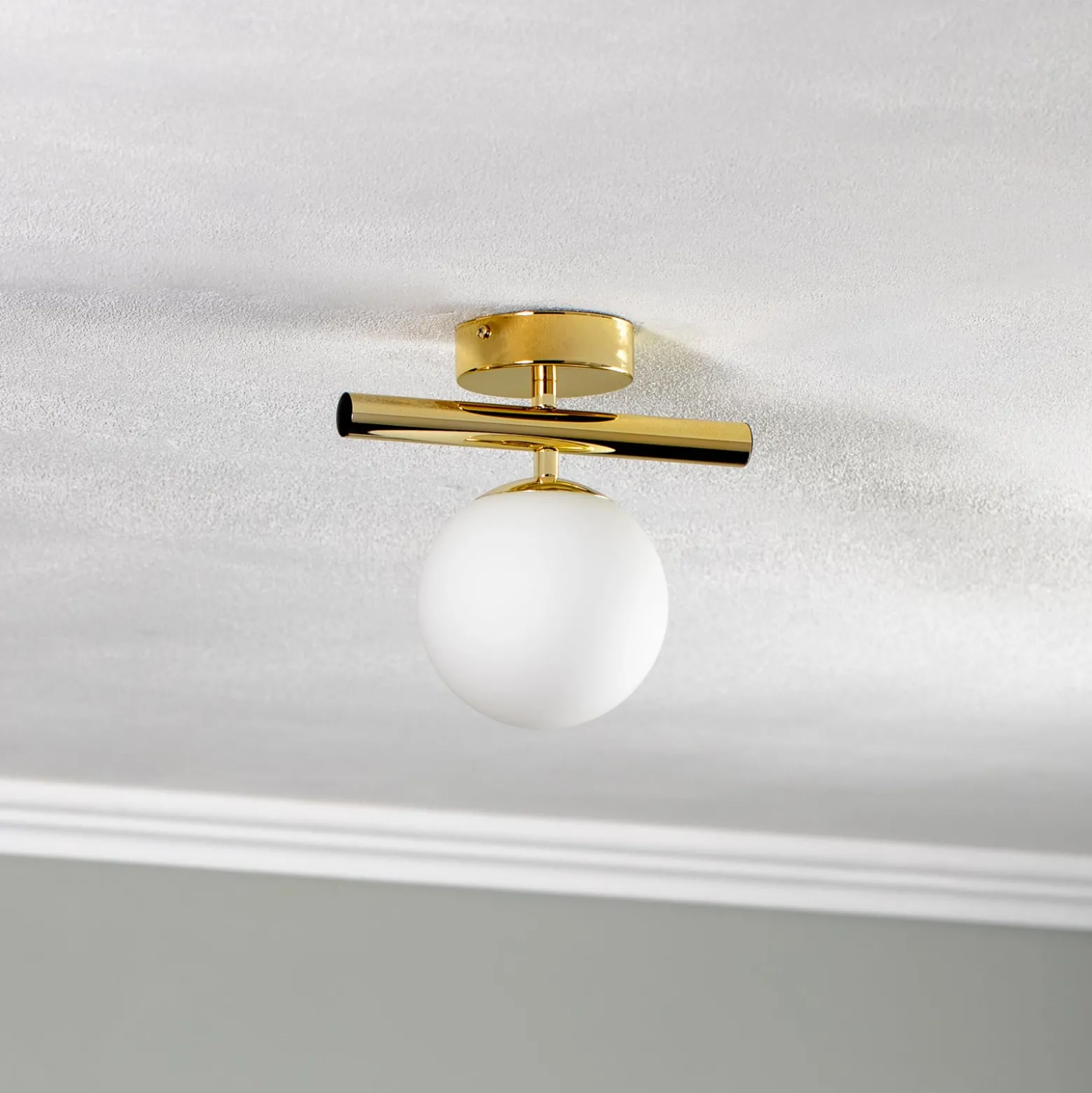 Deckenlampe Linea, gold, einflammig