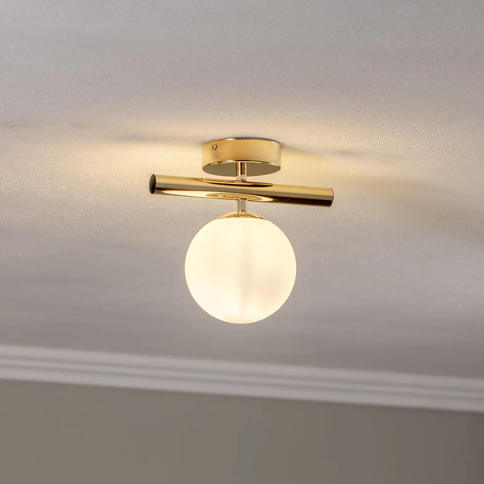 Deckenlampe Linea, gold, einflammig