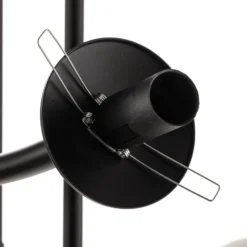Deckenlampe Major, schwarz, sechsflammig
