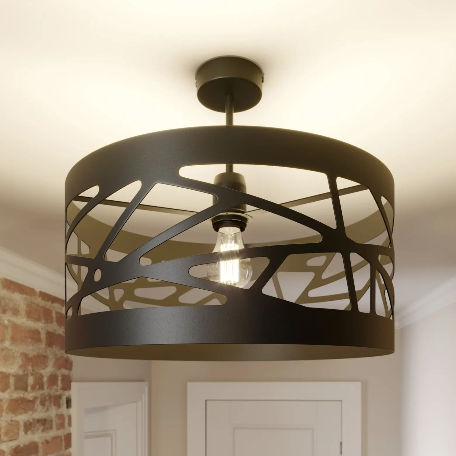 Deckenlampe Modul Frez Musterschirm Ø39cm schwarz