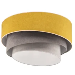 Deckenlampe Pastell Trio Ø 60cm senf/grau/hellgrau