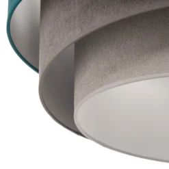 Deckenlampe Pastell Trio 60cm türkis/grau/hellgrau