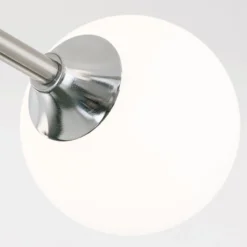 Deckenlampe Snowwhite mit Gestänge, 6fl., nickel