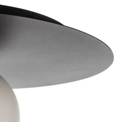 Deckenlampe Solar, schwarz/opal, einflammig