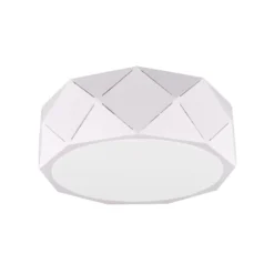 Deckenlampe Zandor mit weißem Schirm