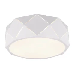 Deckenlampe Zandor mit weißem Schirm
