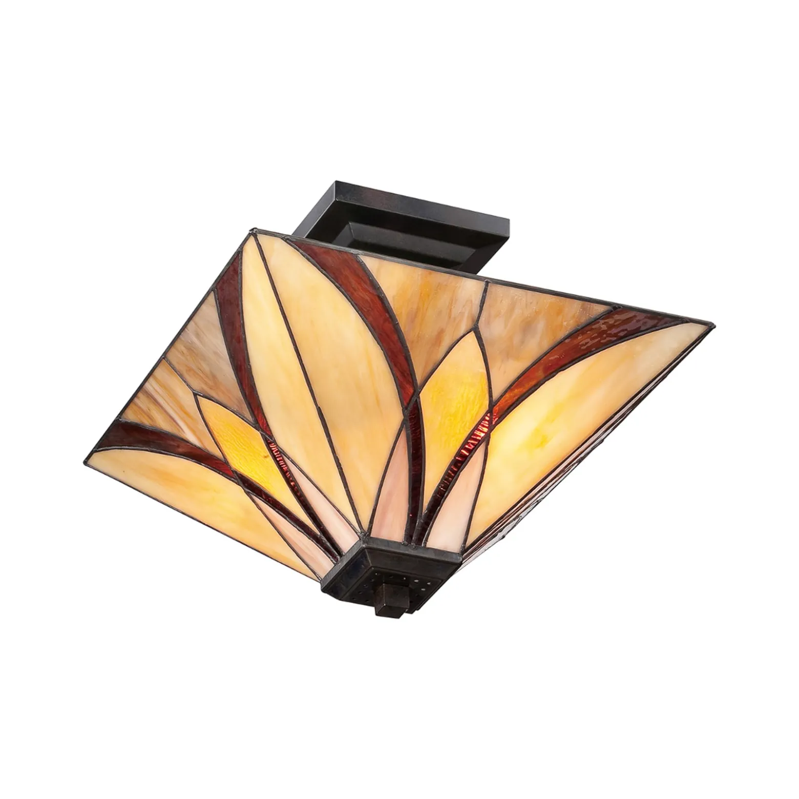 Deckenleuchte Asheville Tiffany-Design Höhe 30,5