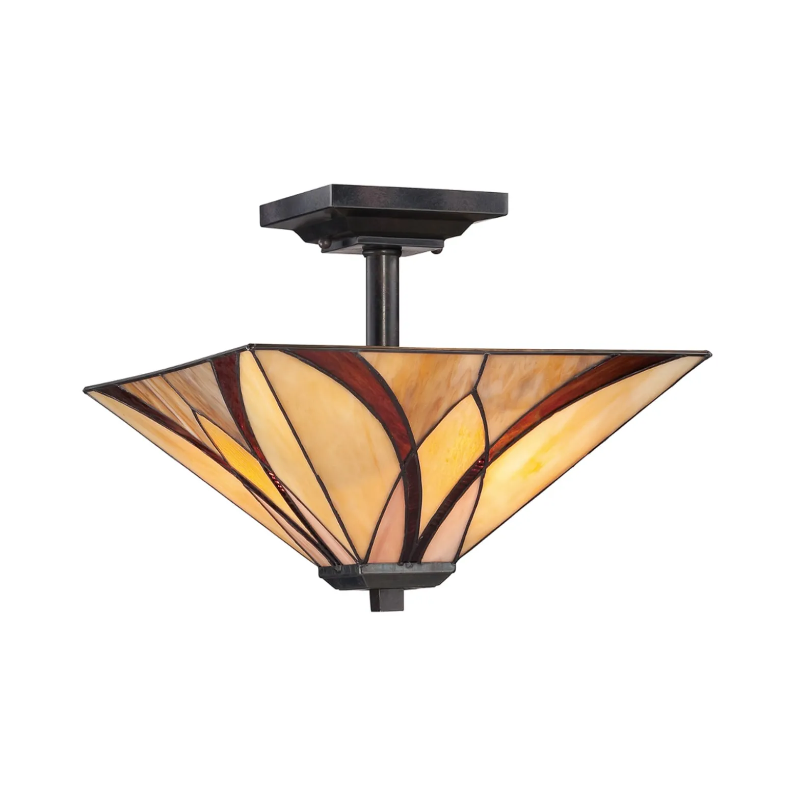 Deckenleuchte Asheville Tiffany-Design Höhe 30,5