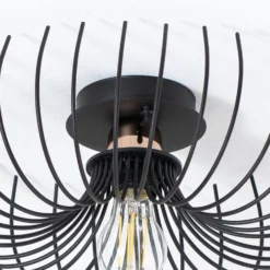 Deckenleuchte Aspendos N-641, schwarz, Metall, Ø 36 cm