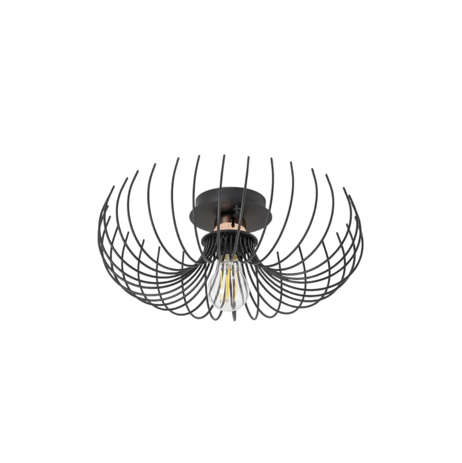 Deckenleuchte Aspendos N-641, schwarz, Metall, Ø 36 cm