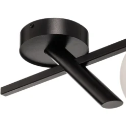 Deckenleuchte Baleo, schwarz/opal, einflammig