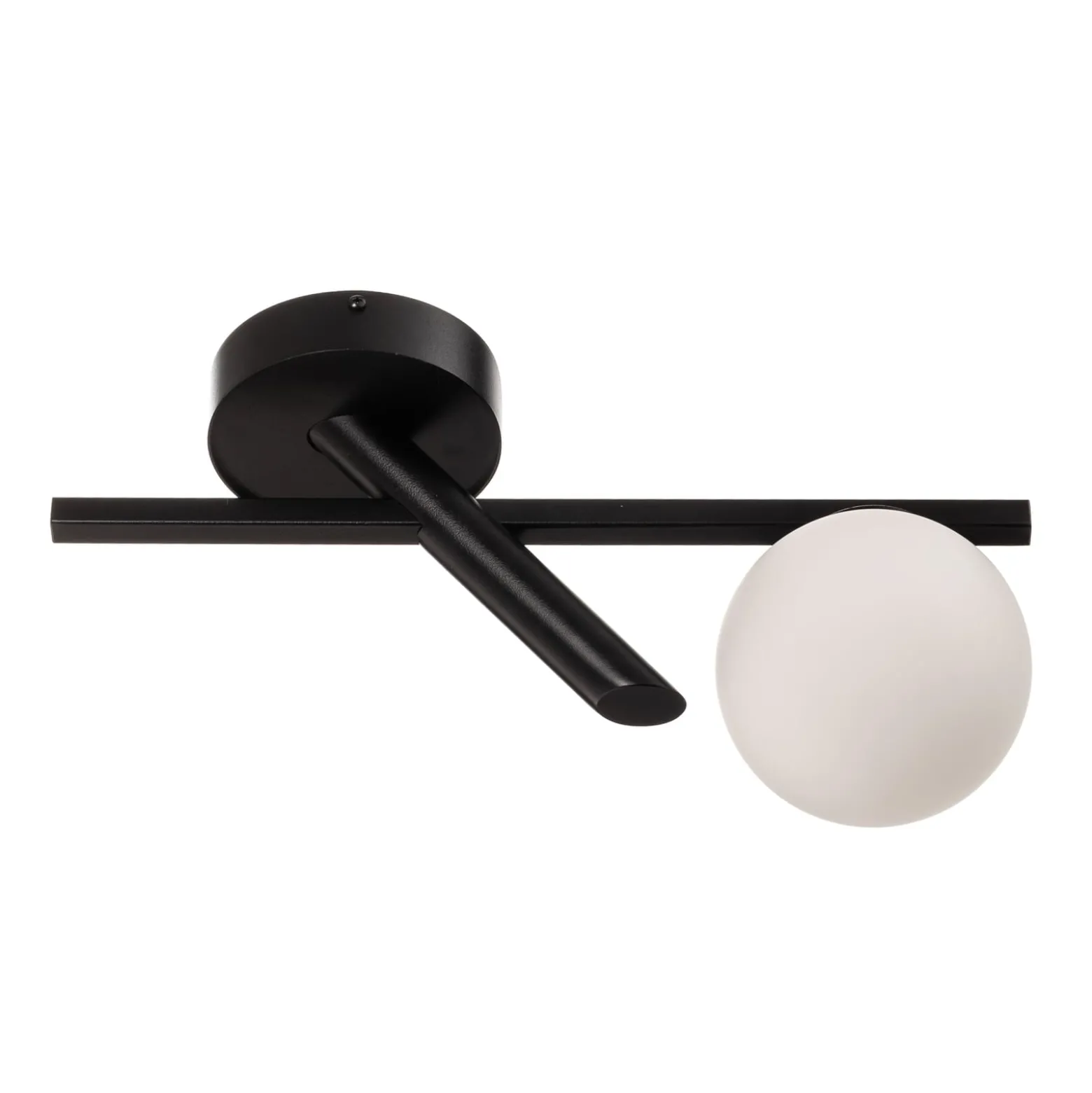Deckenleuchte Baleo, schwarz/opal, einflammig
