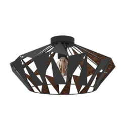 Deckenleuchte Carlton, Ø 47 cm, schwarz/kupfer