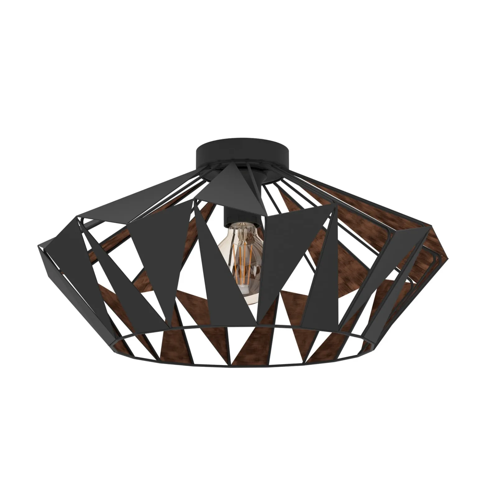 Deckenleuchte Carlton, Ø 47 cm, schwarz/kupfer