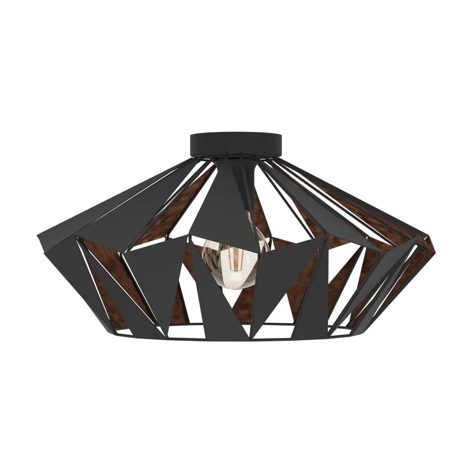 Deckenleuchte Carlton, Ø 47 cm, schwarz/kupfer