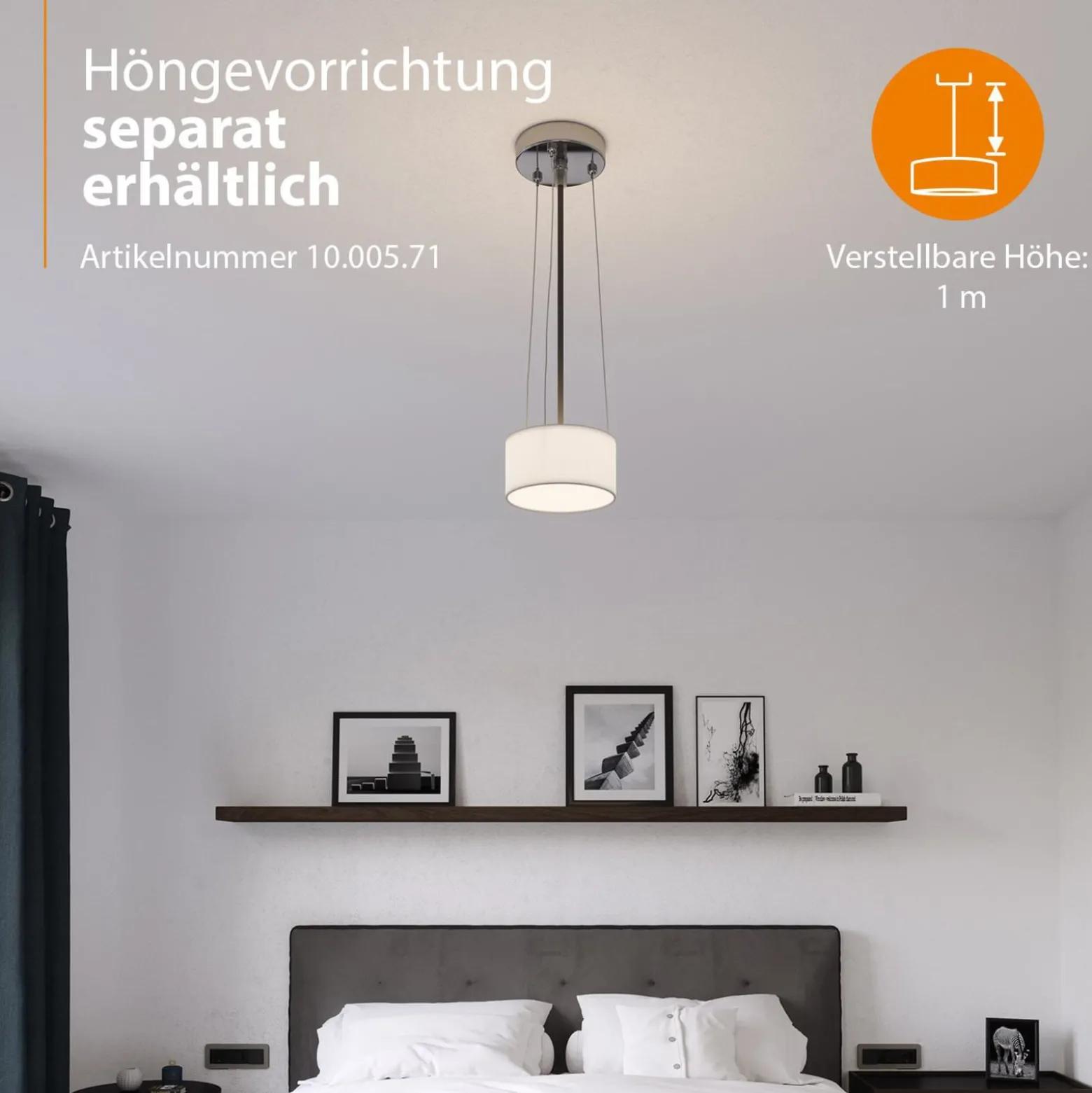 Deckenleuchte Ceiling Dream, Ø 40 cm, Textil, grau