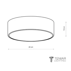 Deckenleuchte Cleo, Ø 20 cm, IP54, schwarz, Metall, E27