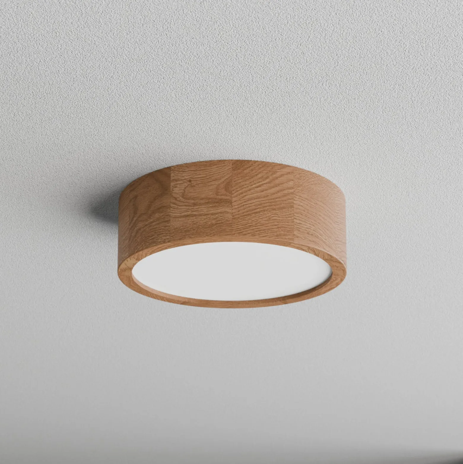 Deckenleuchte Cleo DR275, IP20, Sensor, Ø 28 cm, Eichenholz