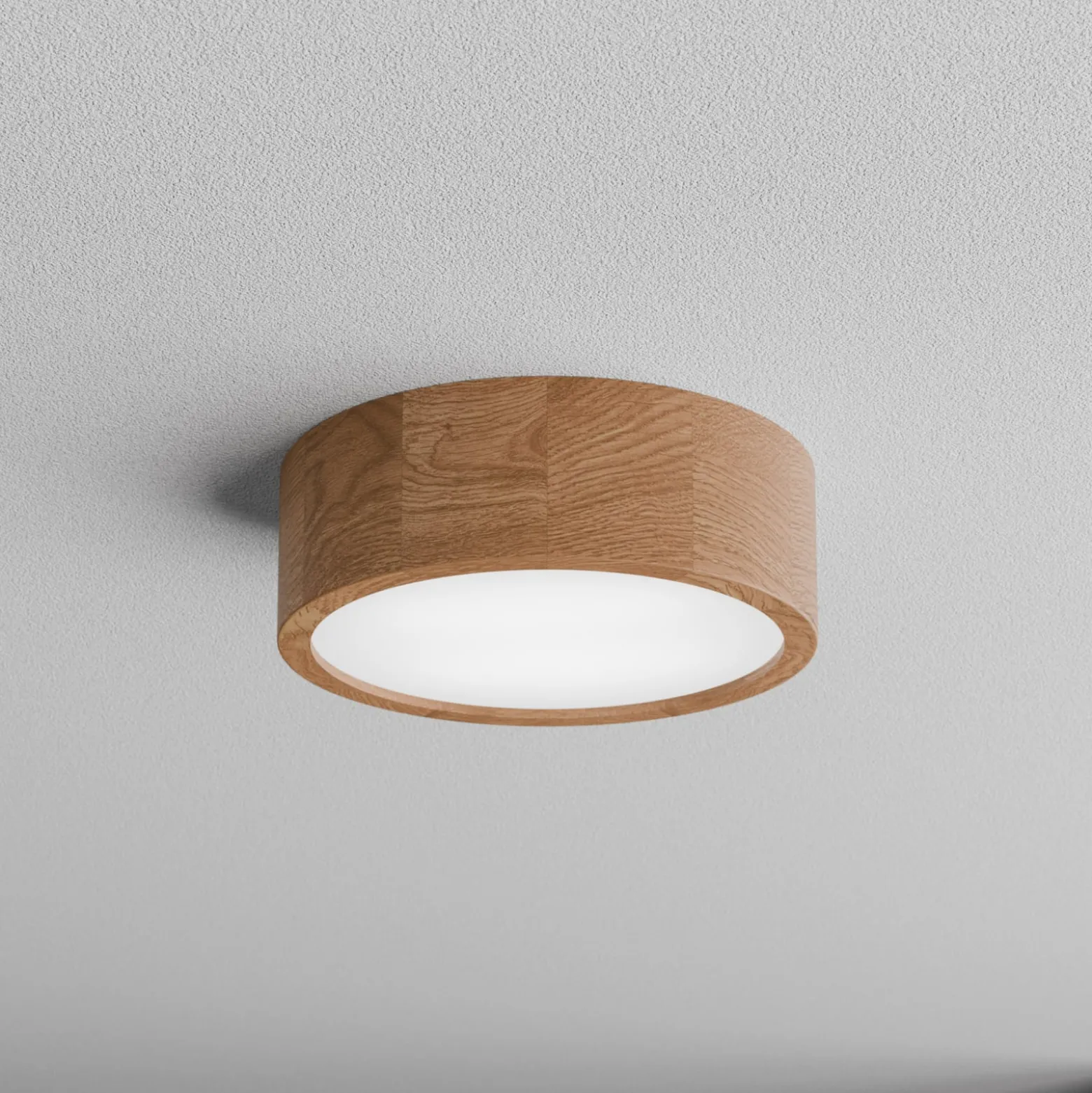 Deckenleuchte Cleo DR275, IP20, Sensor, Ø 28 cm, Eichenholz