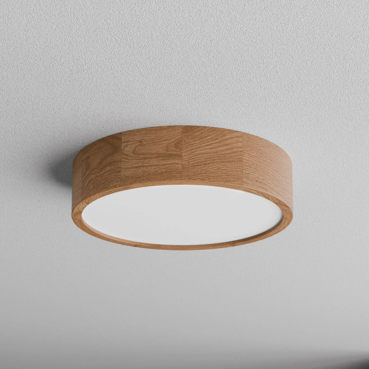 Deckenleuchte Cleo DR375, IP20, Sensor, Ø 38 cm, Eichenholz
