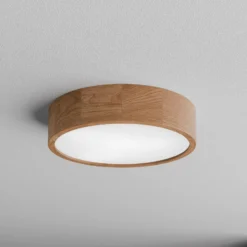 Deckenleuchte Cleo DR375, IP20, Sensor, Ø 38 cm, Eichenholz