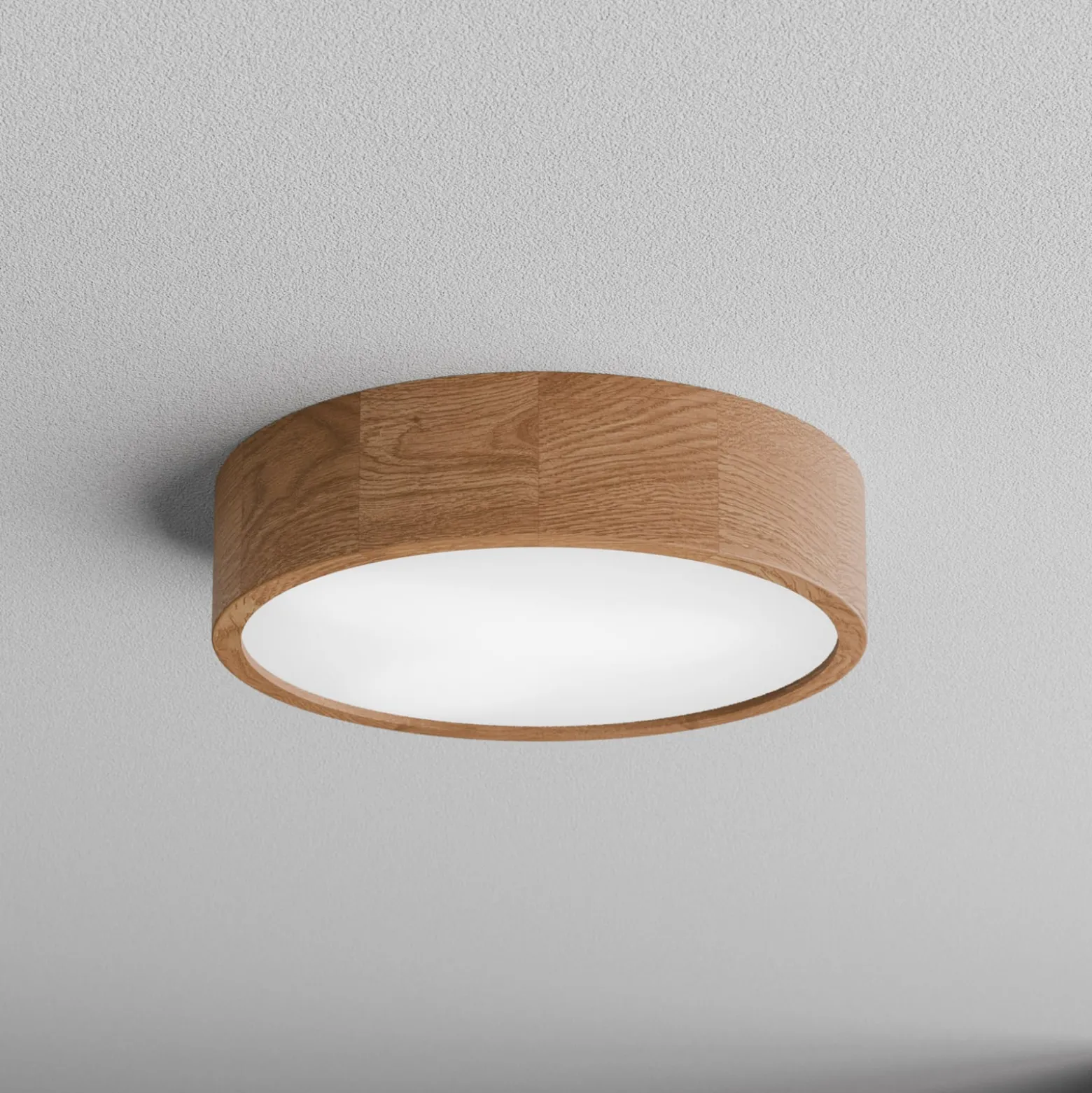 Deckenleuchte Cleo DR375, IP20, Sensor, Ø 38 cm, Eichenholz