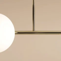 Deckenleuchte Dione, vierflammig, gold