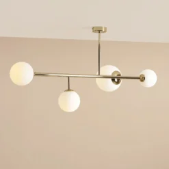 Deckenleuchte Dione, vierflammig, gold