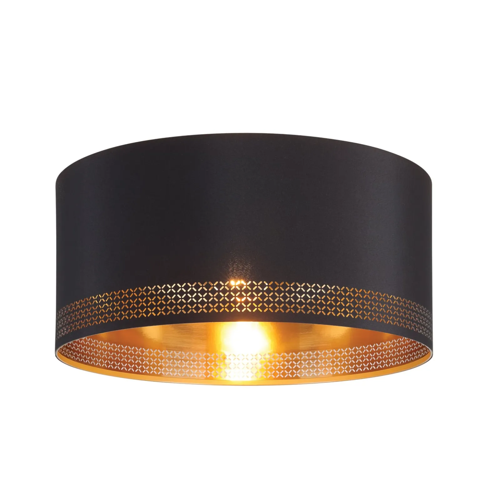 Deckenleuchte Esteperra mit Stanzung schwarz/gold